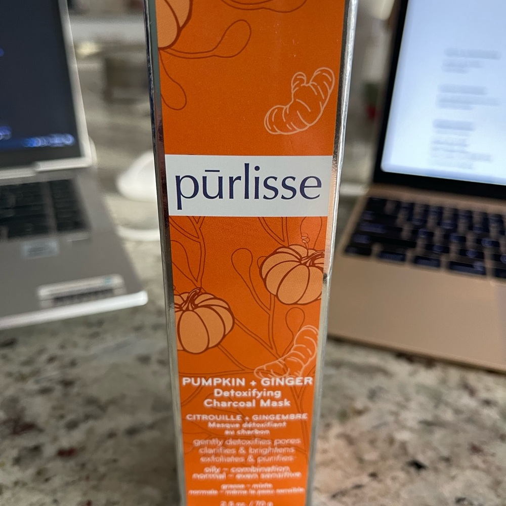 Purlisse pumpkin & ginger detoxifying charcoal mask NIB